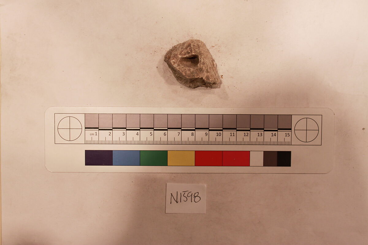 Stucco Fragment, Stucco (mortar); carved, painted