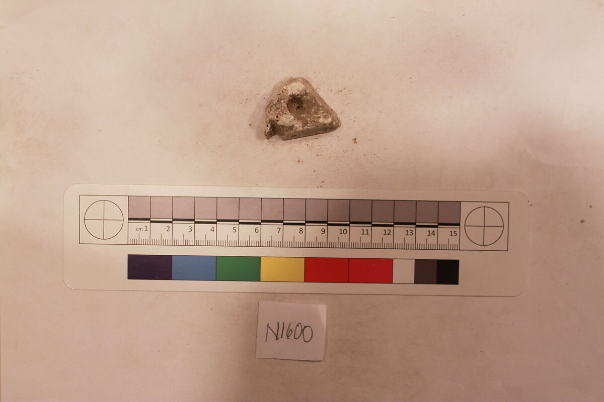 Stucco Fragment, Stucco (mortar); carved, painted
