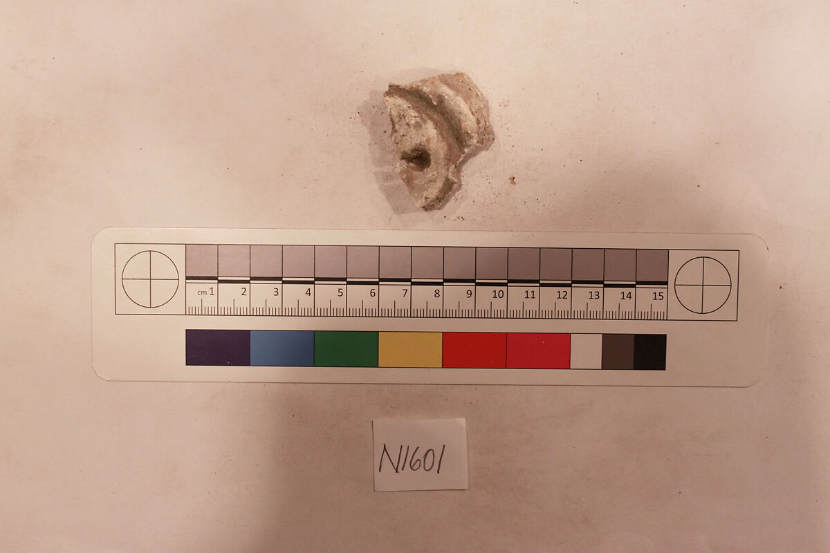 Stucco Fragment, Stucco (mortar); carved, painted