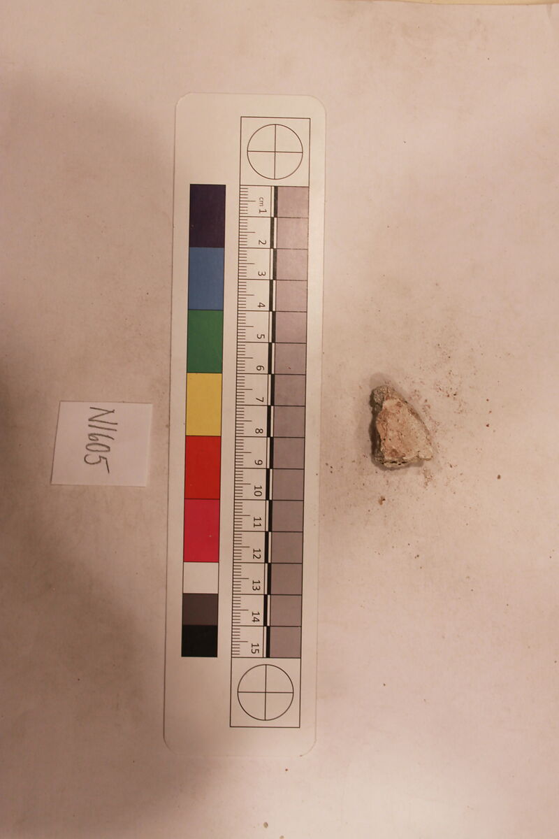 Stucco Fragment, Stucco (mortar); carved, painted