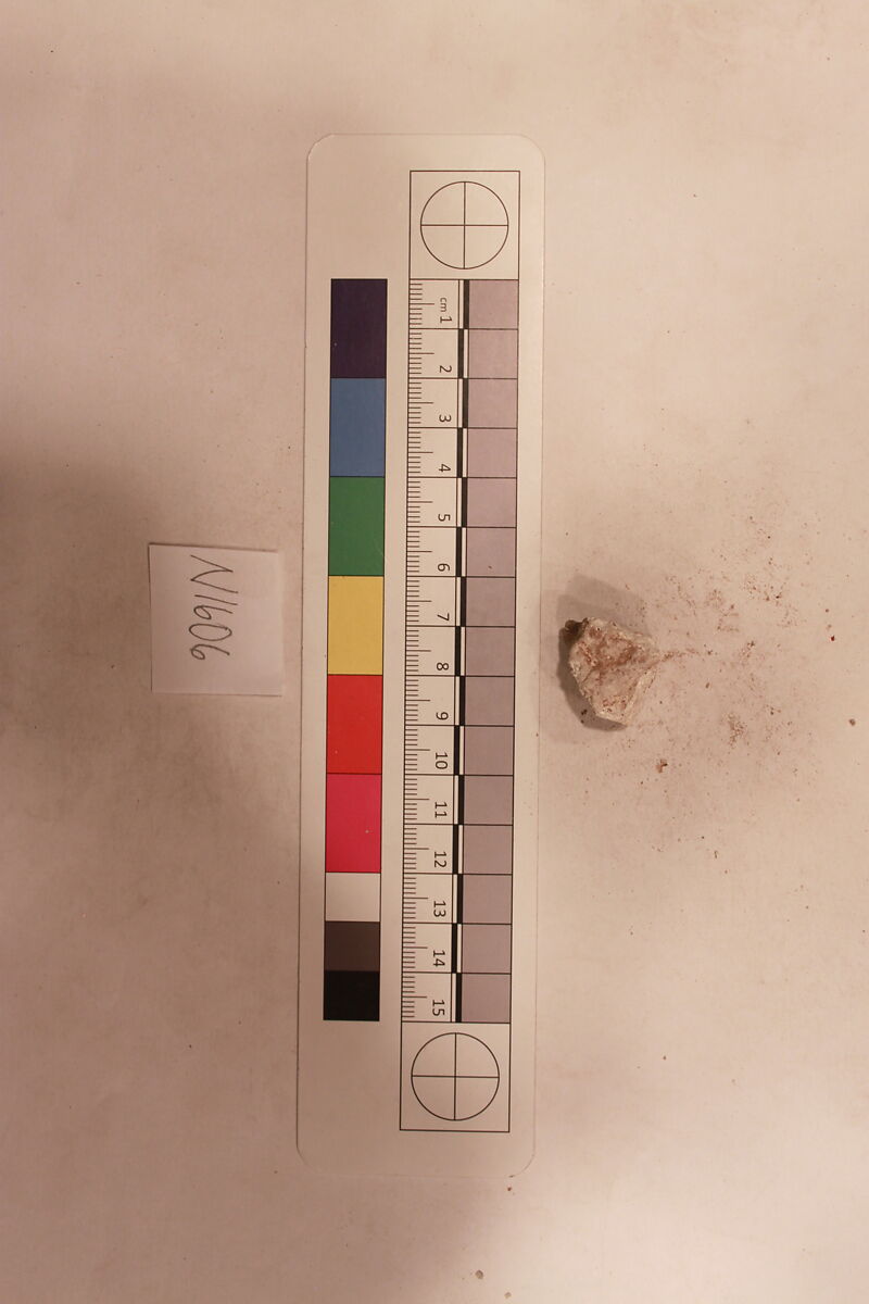 Stucco Fragment, Stucco; carved, painted