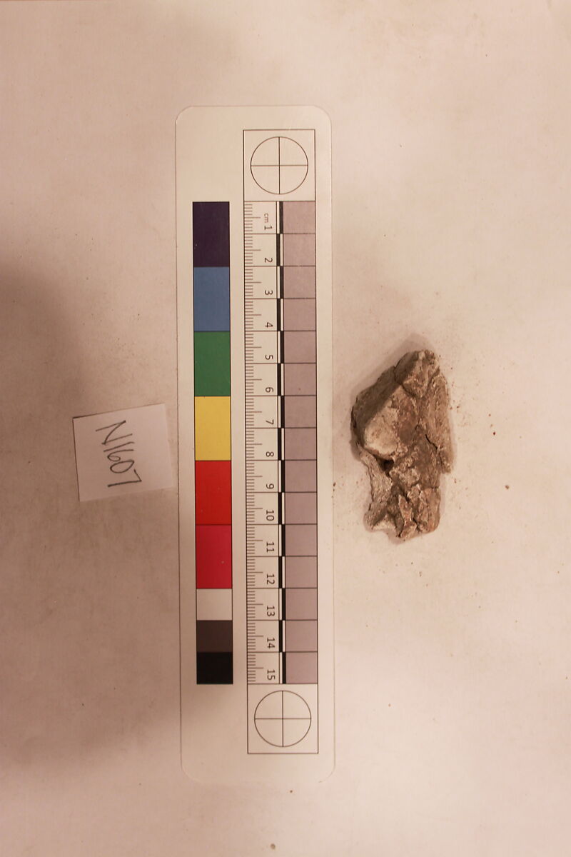 Stucco Fragment, Stucco; carved, painted 
