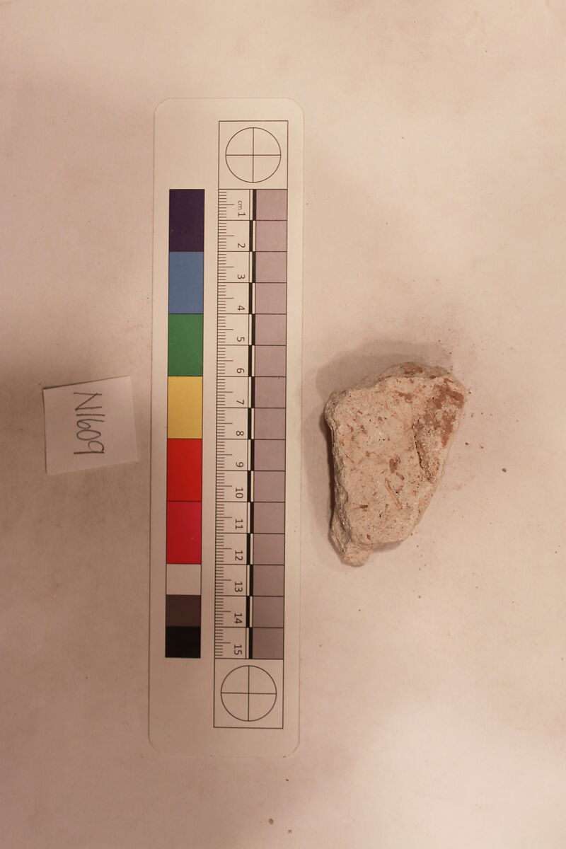 Stucco Fragment, Stucco; carved, painted