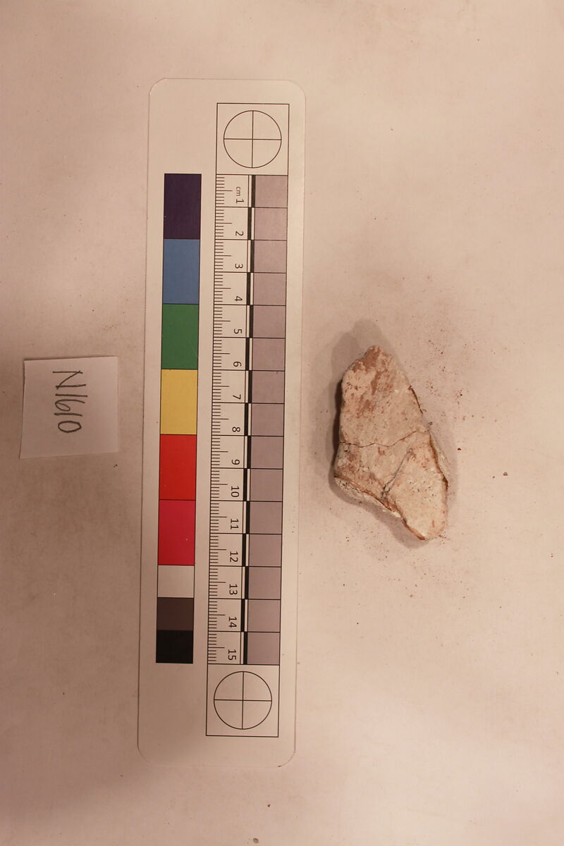 Stucco Fragment, Stucco; carved, painted