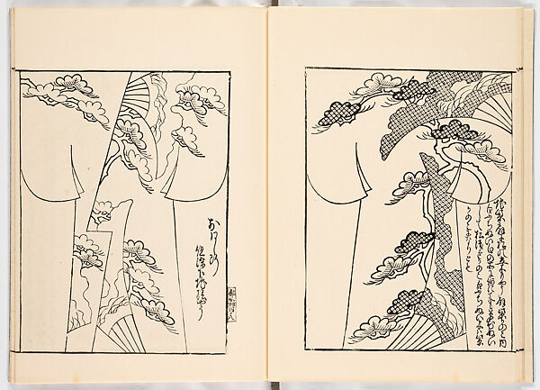 Miyako hinagata, Vol. 10 (kosode patterns from the imperial capital), Woodblock-printed book, Japan
