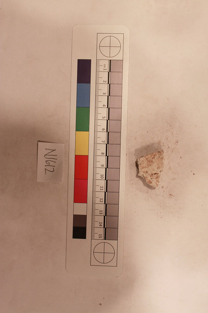 Stucco Fragment, Stucco; carved, painted