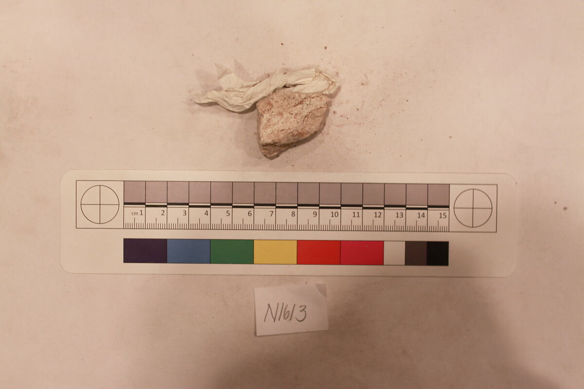 Stucco Fragment, Stucco; carved, painted