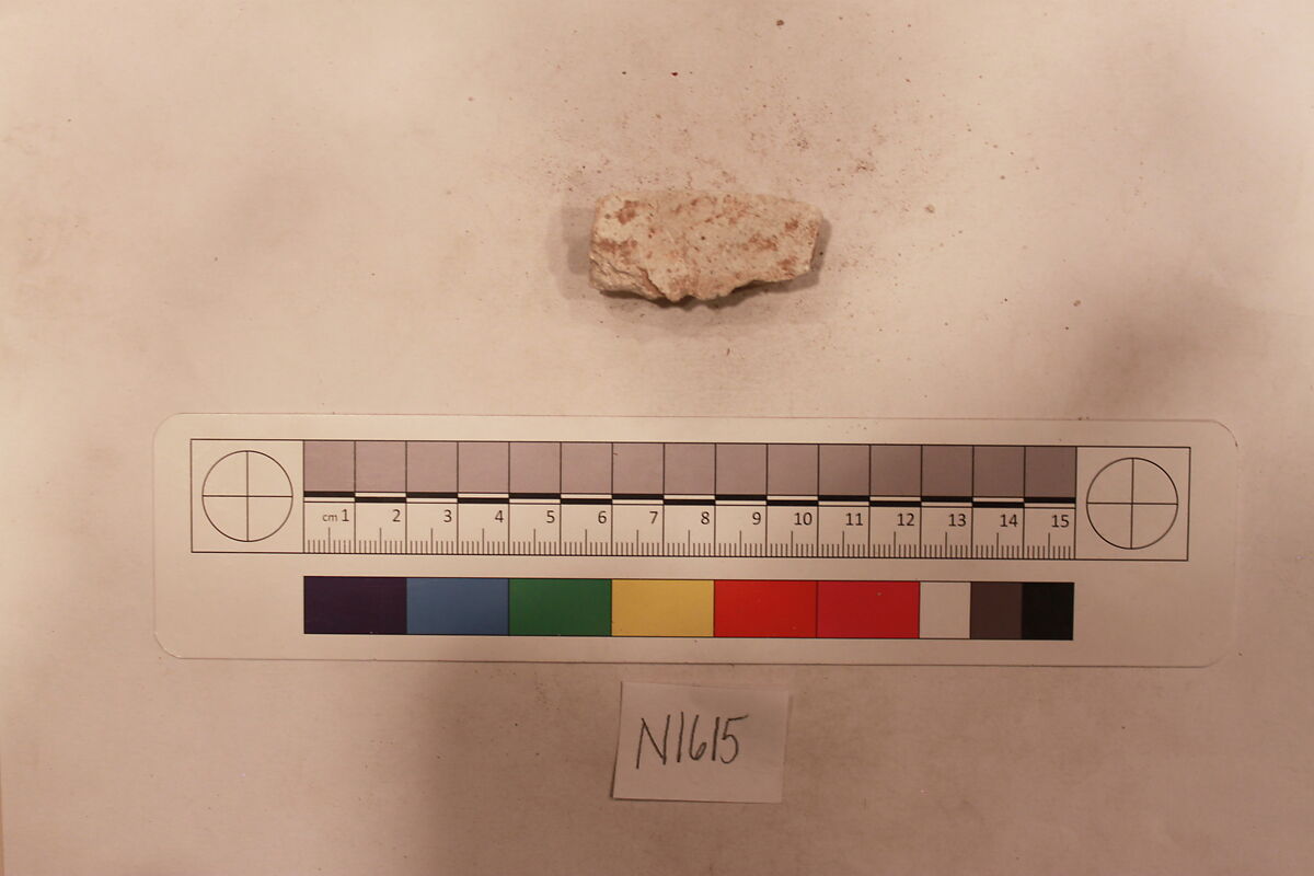 Stucco Fragment, Stucco; carved, painted