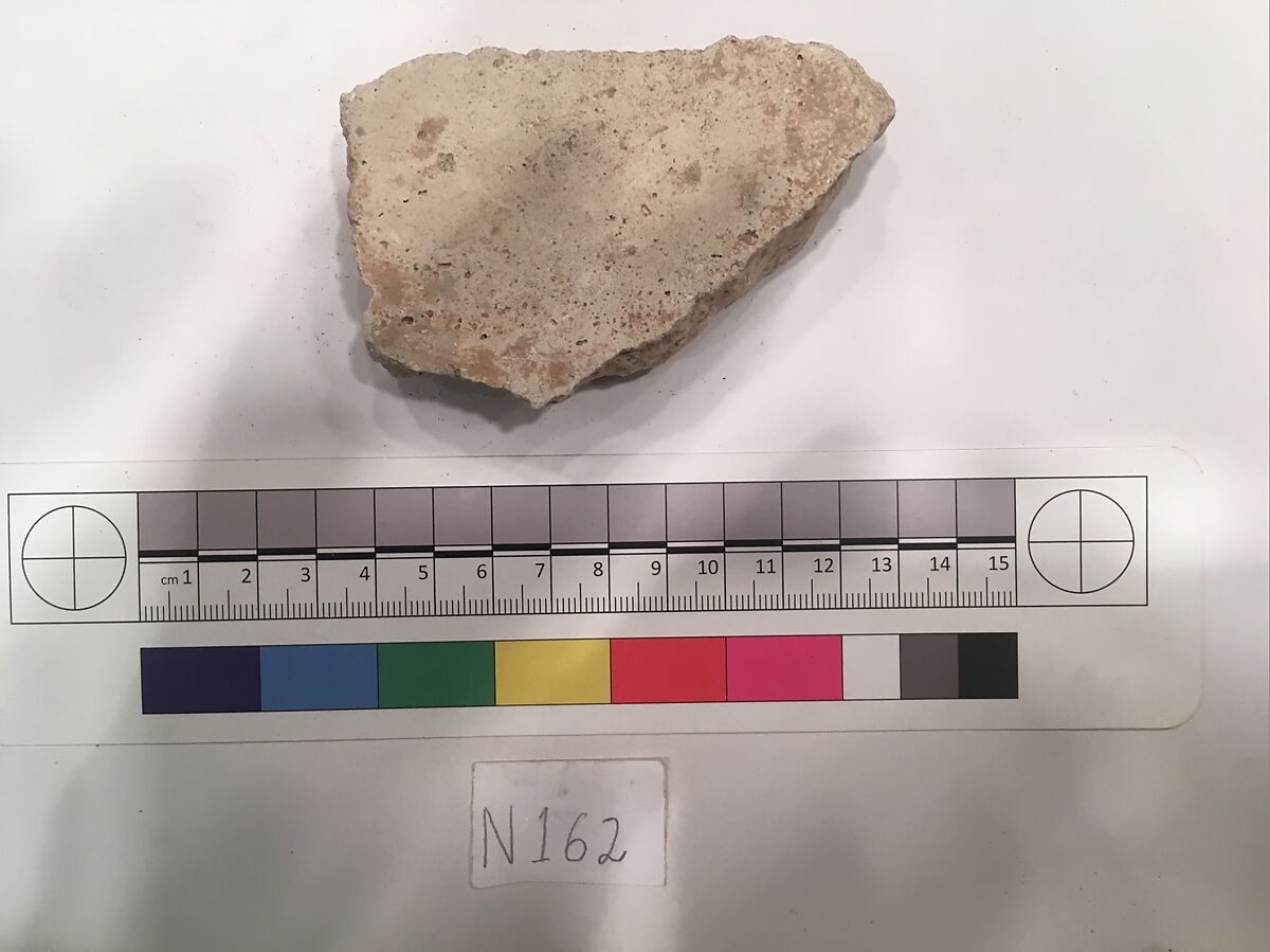 Stucco Fragment, Stucco; carved, painted