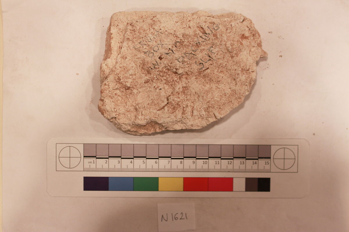 Stucco Fragment, Stucco; carved, painted