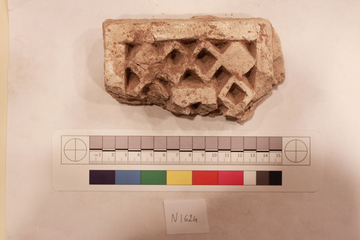 Stucco Fragment, Stucco; carved