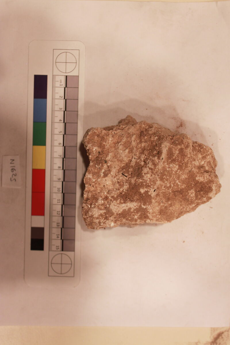 Stucco Fragment, Stucco; carved, painted