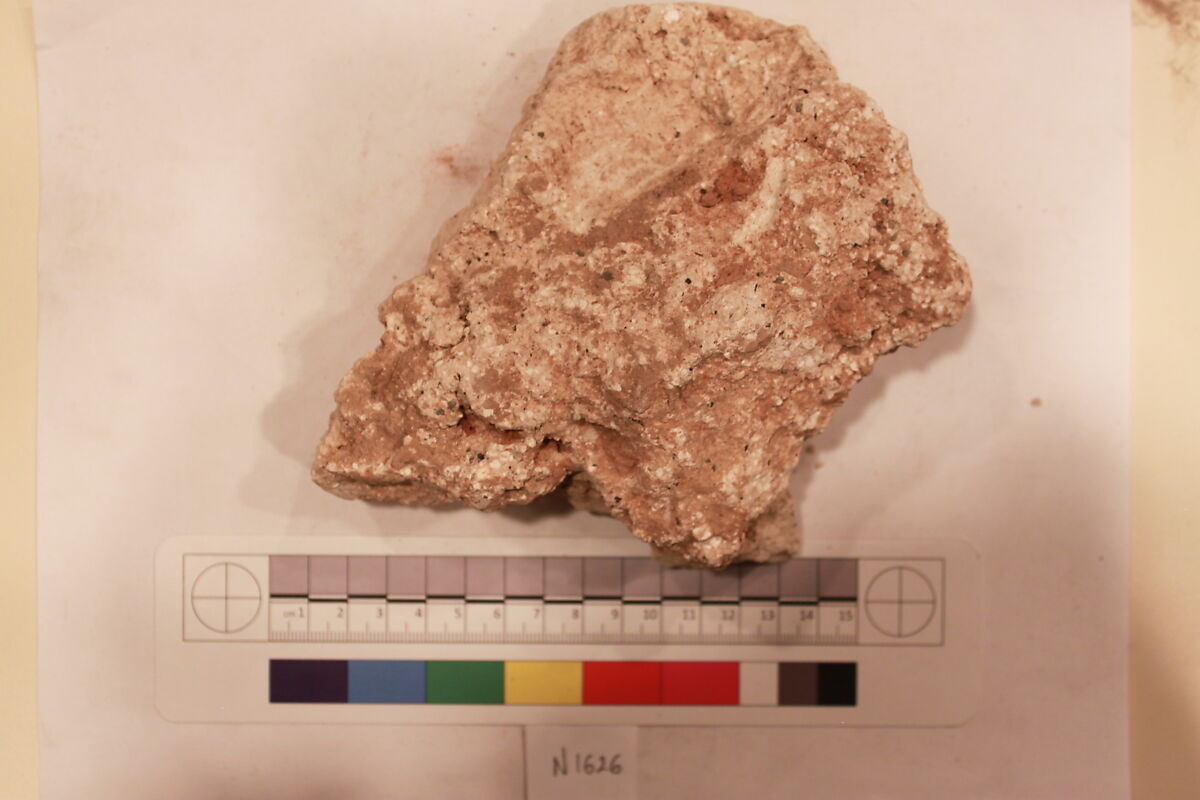 Stucco Fragment, Stucco; carved