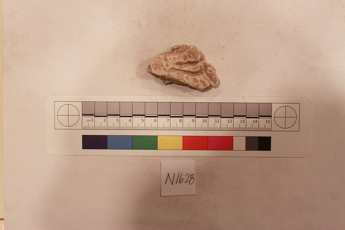 Stucco Fragment, Stucco; carved 