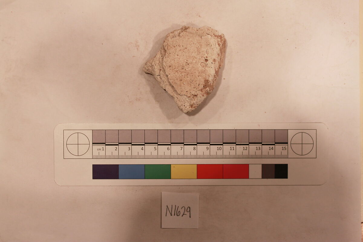 Stucco Fragment, Stucco; carved, painted