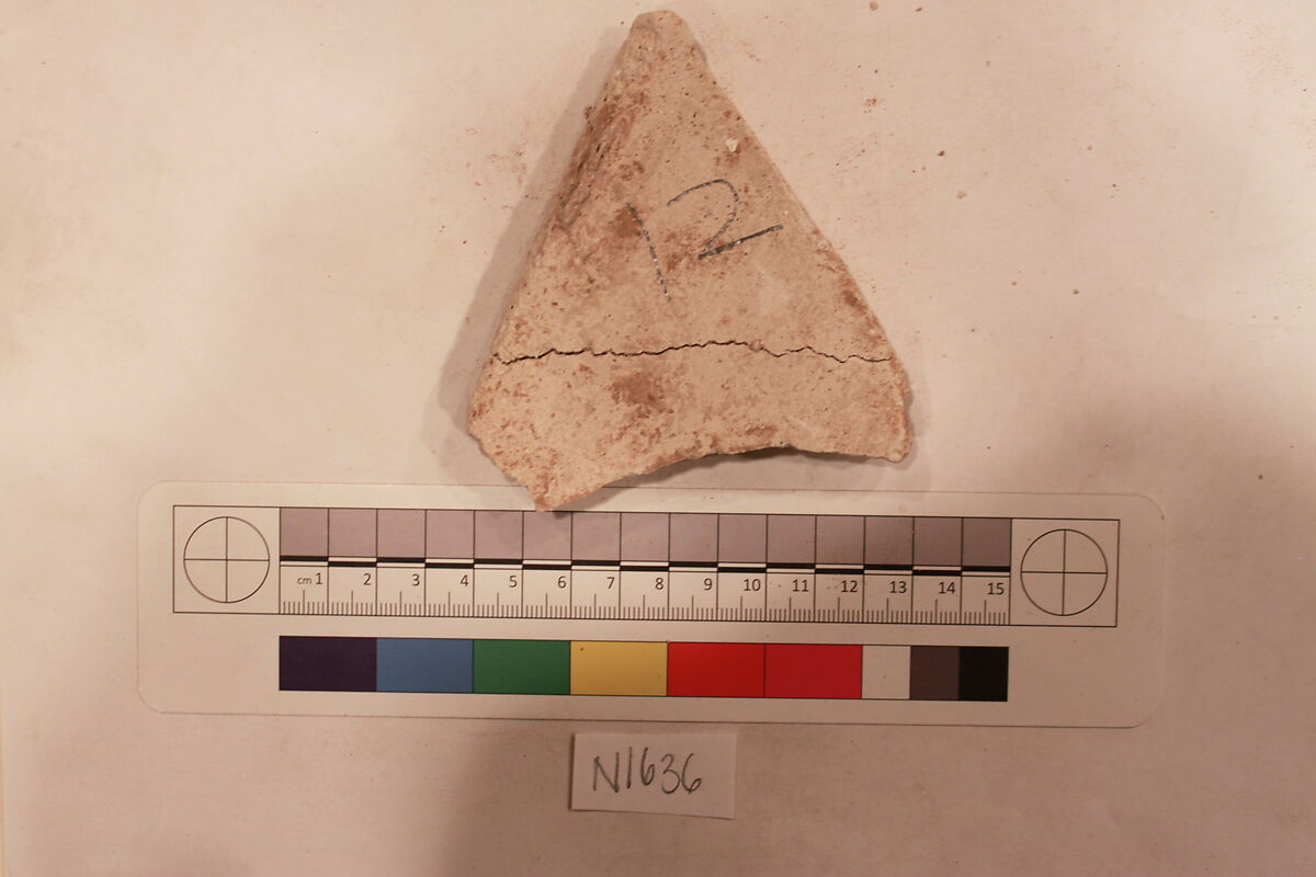 Stucco Fragment, Stucco; carved, painted