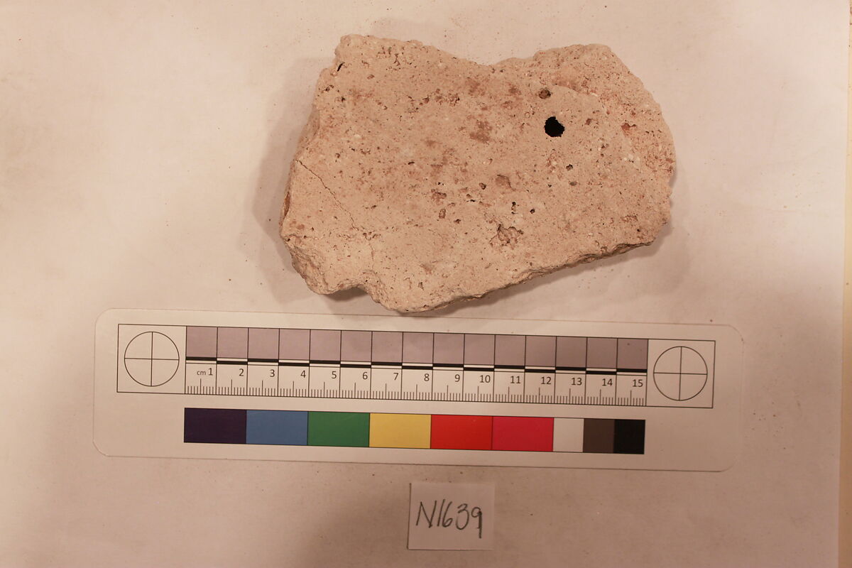 Stucco Fragment, Stucco; carved, painted