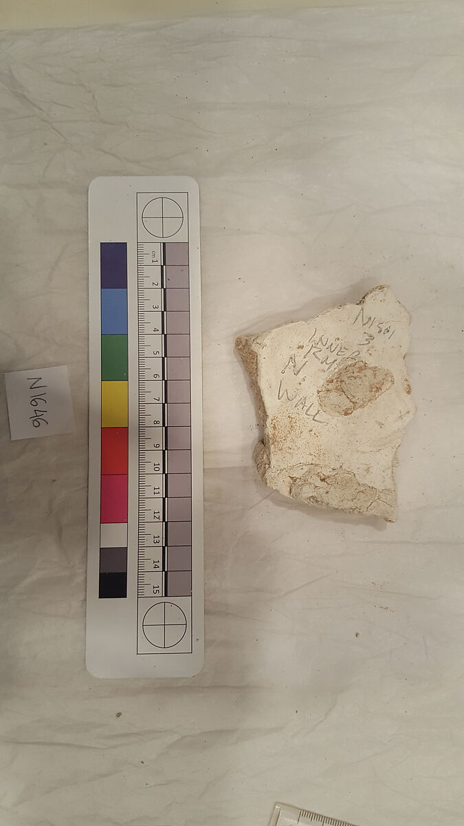 Stucco Fragment, Stucco; carved, painted