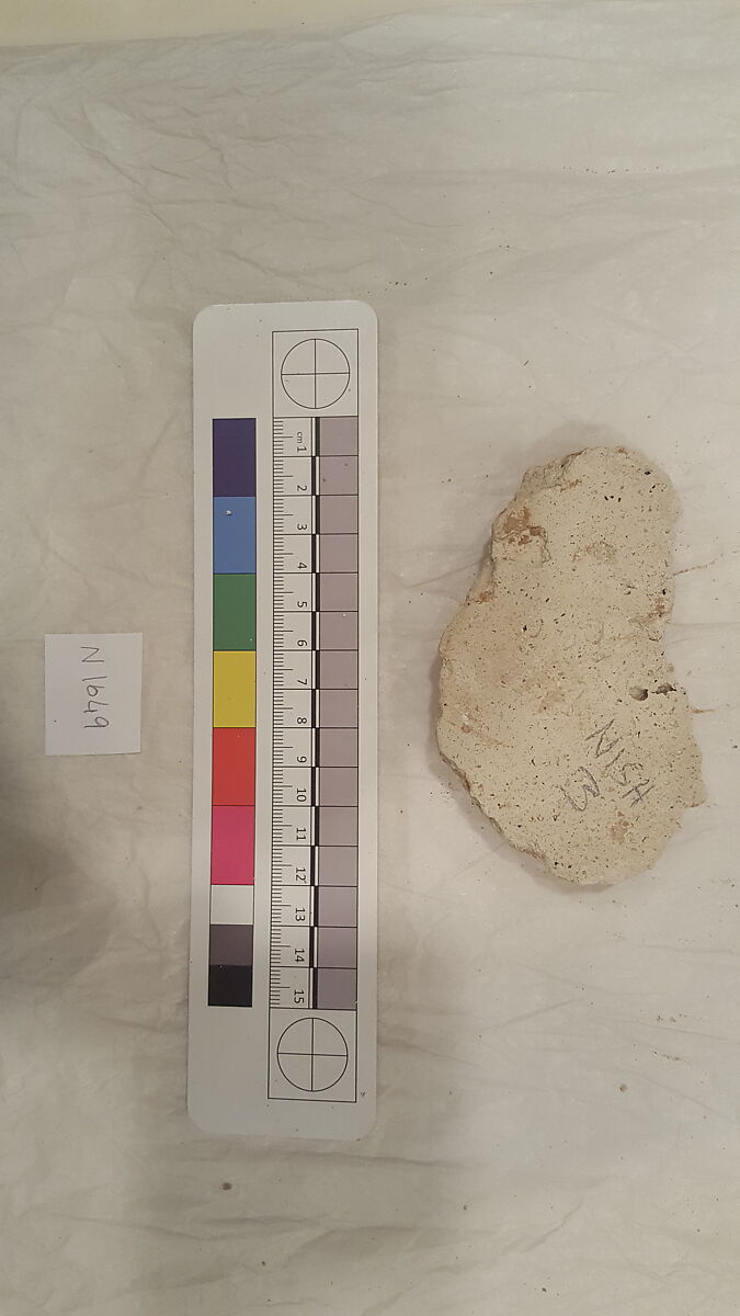 Stucco Fragment, Stucco; carved, painted