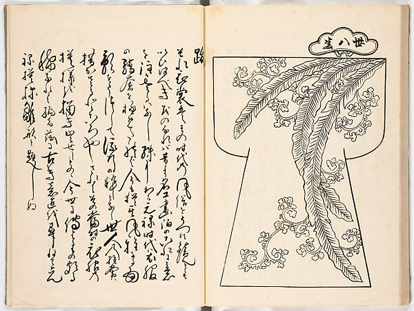 Genroku moyo hinagata (kosode designs from the Genroku period), Woodblock-printed book, Japan
