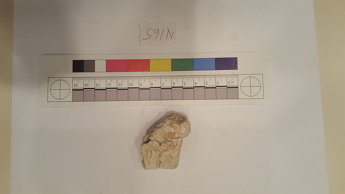 Stucco Fragment, Stucco; carved, painted