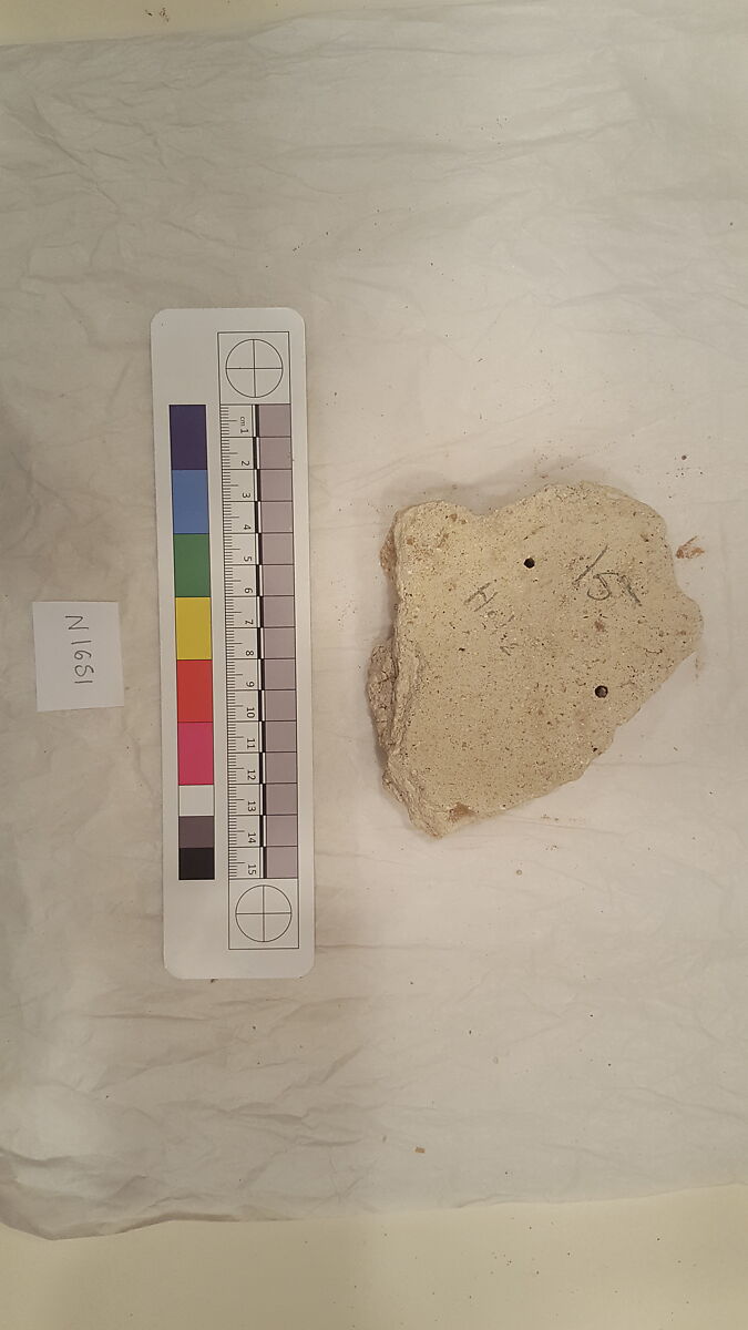 Stucco Fragment, Stucco; carved, painted