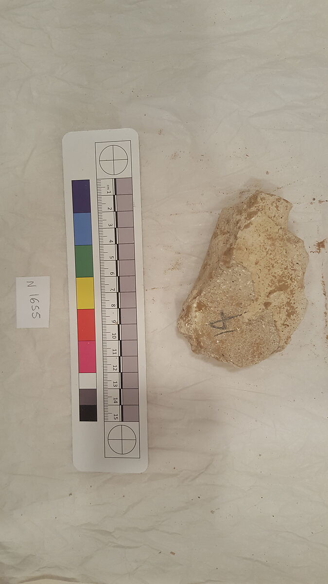 Stucco Fragment, Stucco; carved, painted