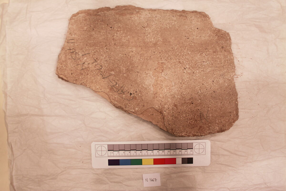 Stucco Fragment, Baked plaster; carved, painted