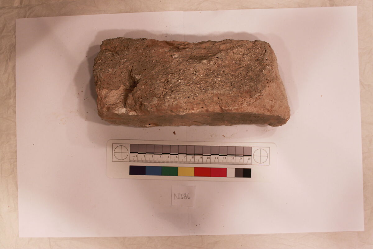 Stucco Fragment, Stucco; carved, painted
