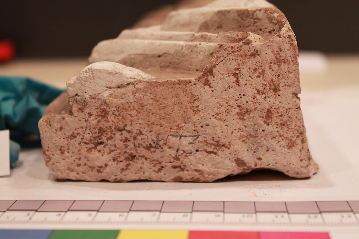 Stucco Fragment, Stucco; carved, painted
