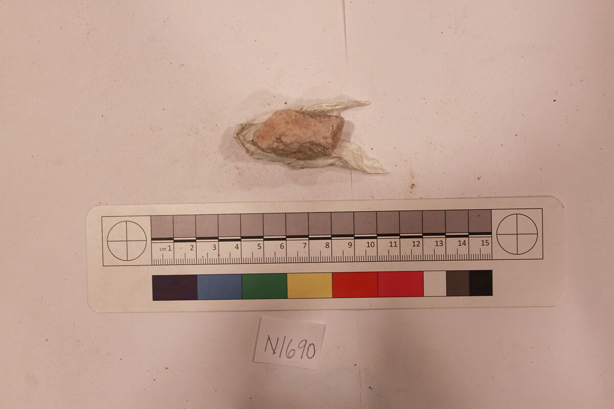 Stucco Fragment, Stucco; carved, painted