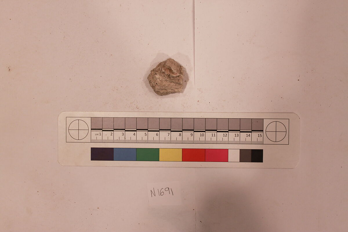 Stucco Fragment, Stucco; carved, painted