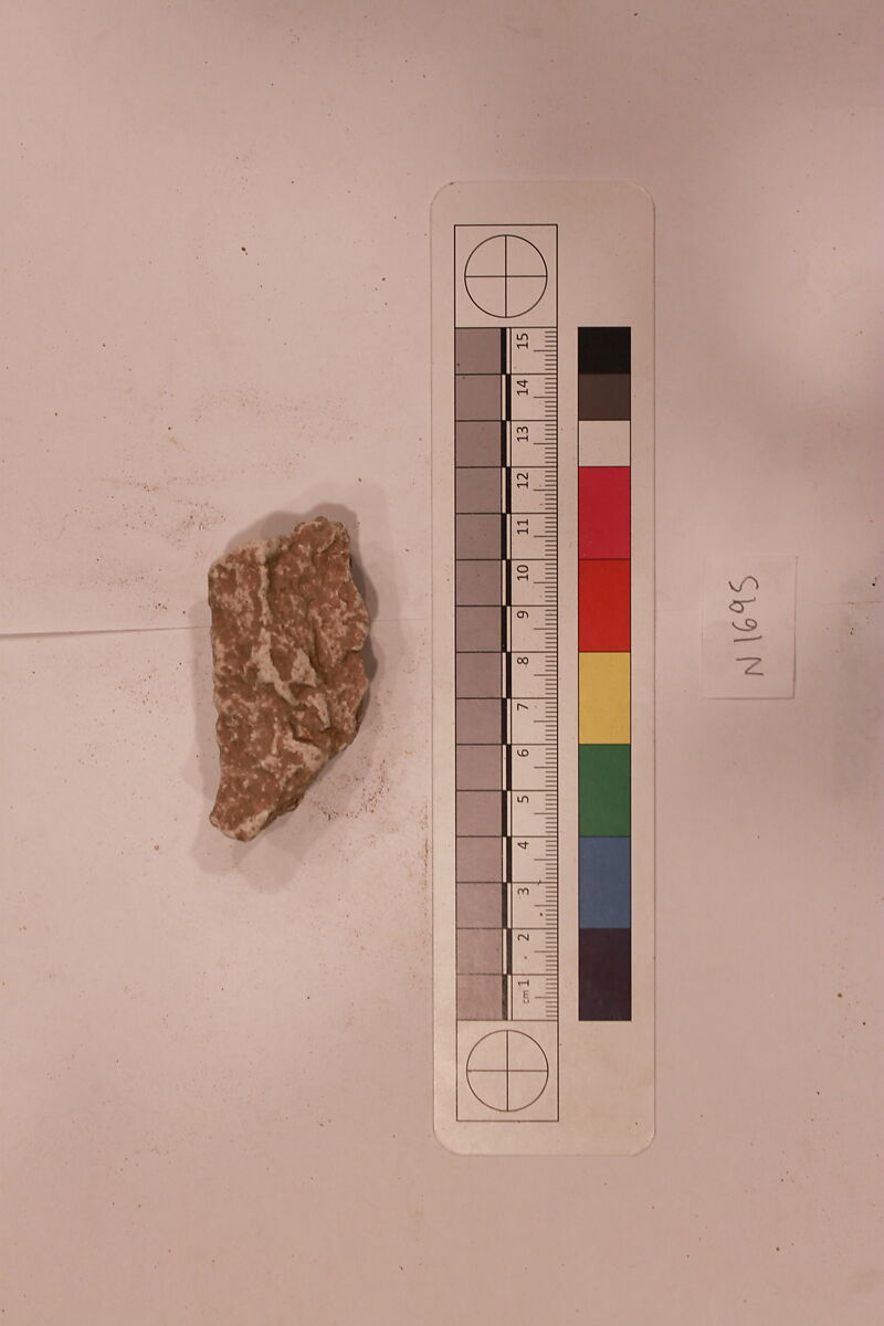 Stucco Fragment, Stucco; carved, painted