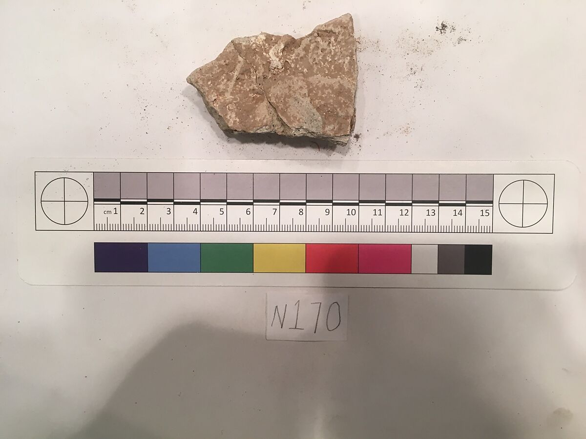 Stucco Fragment, Stucco; carved, painted