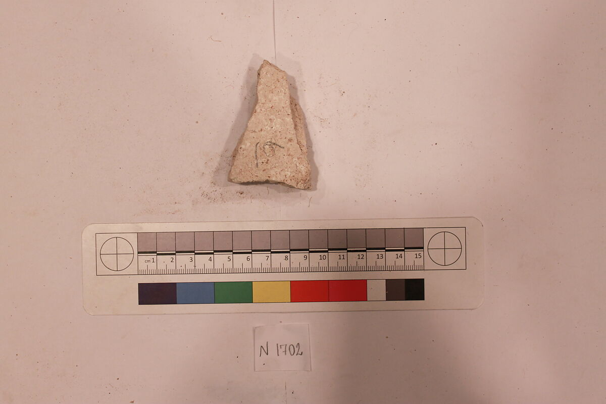 Stucco Fragment, Stucco; carved, painted