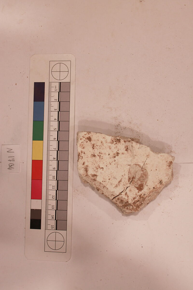 Stucco Fragment, Stucco; carved, painted