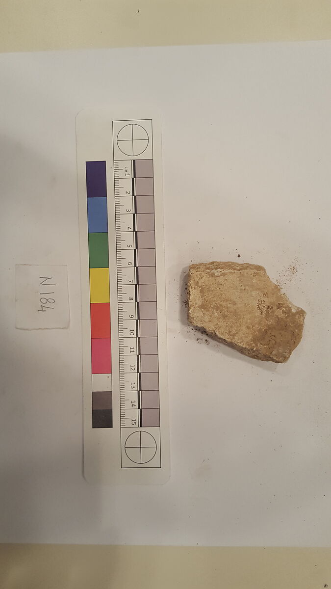 Stucco Fragment, Stucco; carved, painted