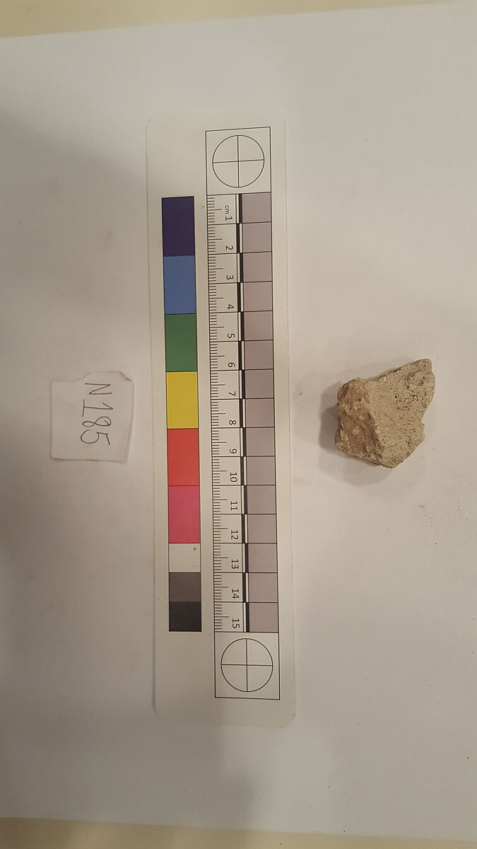 Stucco Fragment, Stucco; carved, painted