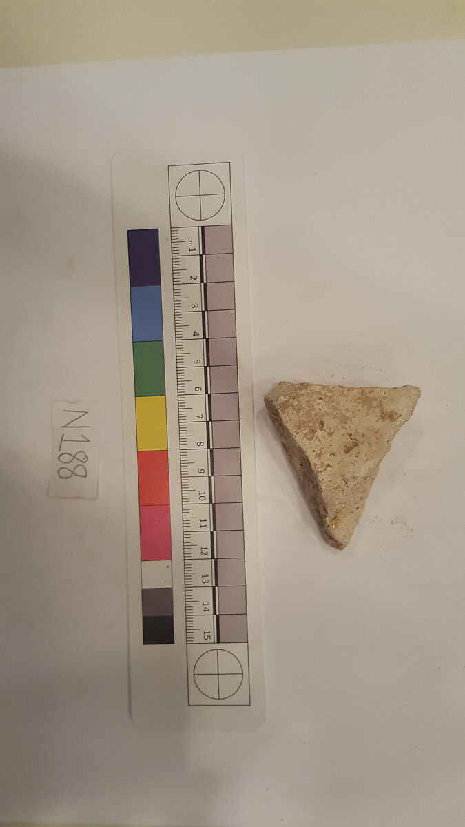 Stucco Fragment, Stucco; carved, painted