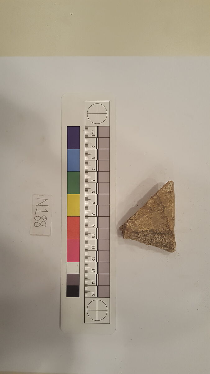 Stucco Fragment, Stucco; carved, painted 