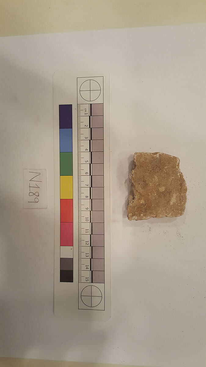 Stucco Fragment, Stucco; carved, painted