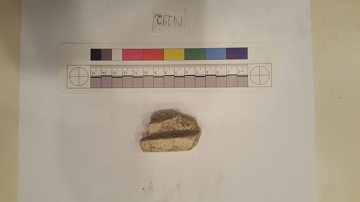 Stucco Fragment, Stucco; carved 