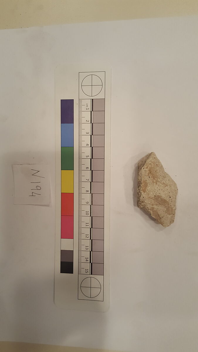 Stucco Fragment, Stucco; carved, painted