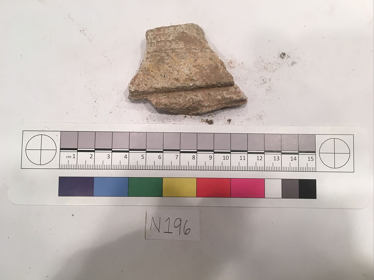 Stucco Fragment, Stucco; carved, painted