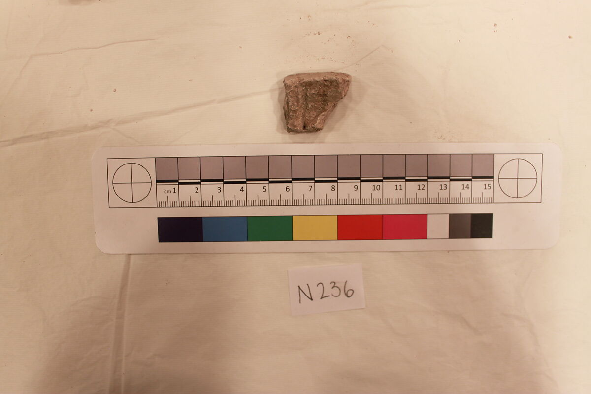 Stucco Fragment, Stucco; carved 