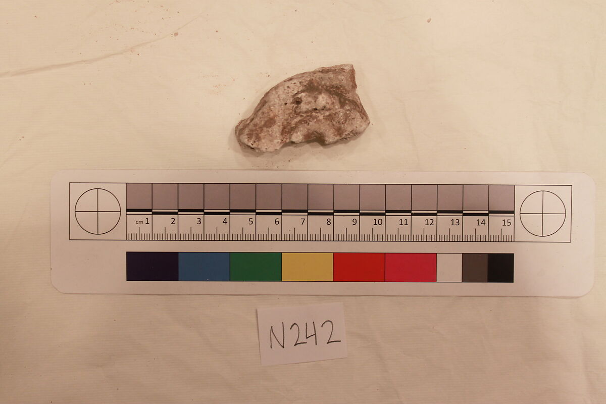 Stucco Fragment, Stucco; carved 