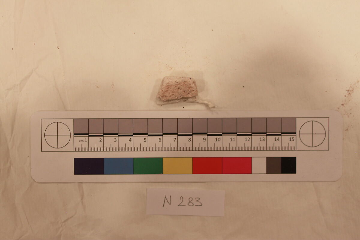 Stucco Fragment, Stucco; carved, painted