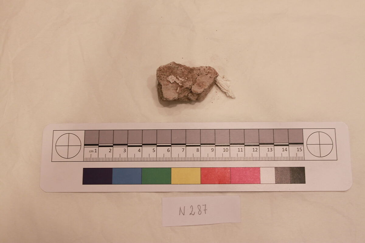 Stucco Fragment, Stucco; carved, painted (?)