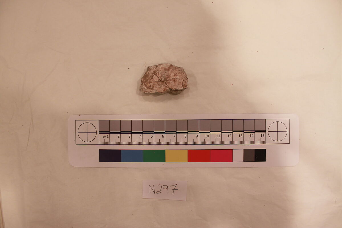 Stucco Fragment, Stucco; carved, painted