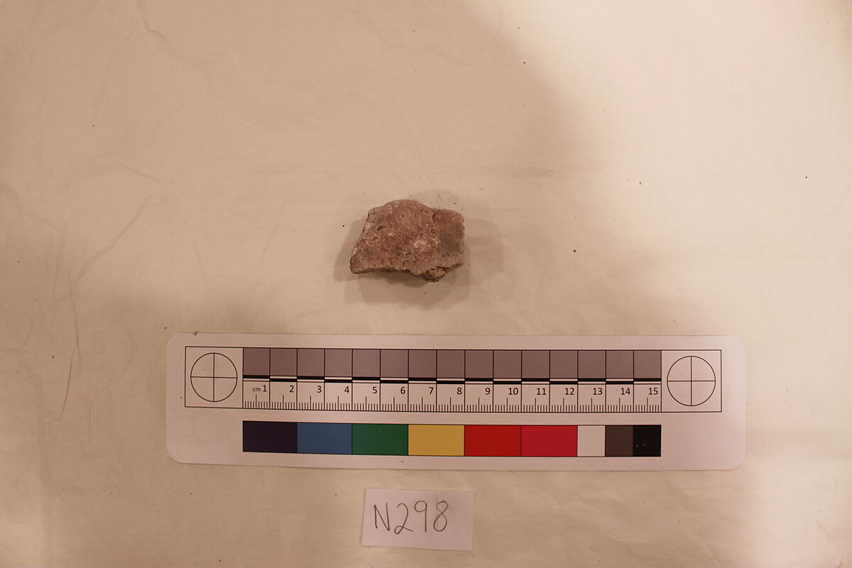 Stucco Fragment, Stucco; carved, painted